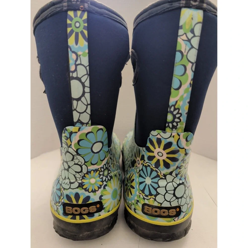 Bogs Classic Mid Ambrosia Retro 70s Daisy Floral Boots Women Sz 11 Barn Chore